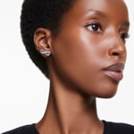 Swarovski Hyperbola Ohrstecker Unendlichkeit, Weiss, Rhodiniert - 5687269