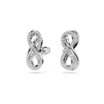 Swarovski Hyperbola Ohrstecker Unendlichkeit, Weiss, Rhodiniert - 5687269