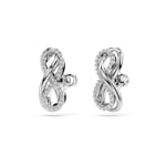 Swarovski Hyperbola Ohrstecker Unendlichkeit, Weiss, Rhodiniert - 5687269