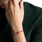 Swarovski Iconic Swan Armband, rot, vergoldet - 5465403