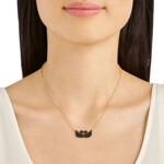 Swarovski Collier Iconic Swan, noir, métal doré rose - 5296468
