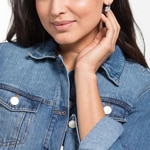 Swarovski Iconic Swan Kreolen, mehrfarbig, rhodiniert - 5512577