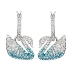 Swarovski Iconic Swan Kreolen, mehrfarbig, rhodiniert - 5512577