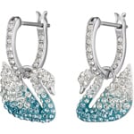 Swarovski Iconic Swan Kreolen, mehrfarbig, rhodiniert - 5512577