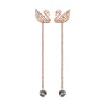 Swarovski Iconic Swan Ohrstecker, rosé vergoldet - 5373164
