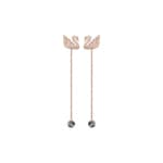 Swarovski Iconic Swan Ohrstecker, rosé vergoldet - 5373164