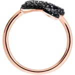 Swarovski Iconic Swan Ring, schwarz, rosé vergoldet - M5366574
