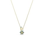 Swarovski Idyllia Necklace Flower Blue gold-plated