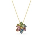 Swarovski Idyllia Collier / Brosche Blume Mehrfarbig vergoldet