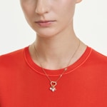 Swarovski Collier Idyllia Cœur Clé Plaqué or - 5737290