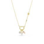 Swarovski Collier Idyllia Cœur Clé Plaqué or - 5737290