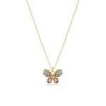 Swarovski Collier Idyllia Papillon Multicolore Plaqué or