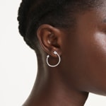Swarovski Idyllia Hoop Earrings Arrow White Rhodium plated - 5741522