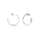 Swarovski Idyllia Hoop Earrings Arrow White Rhodium plated - 5741522