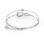 Swarovski Infinity Armreif, weiss, rhodiniert - 5520584