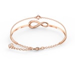 Swarovski Infinity Armreif, weiss, rosé vergoldet - 5518871