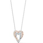Swarovski Infinity Double Heart necklace, white, Metallmix - 5518868