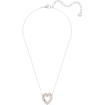Swarovski Infinity Double Heart necklace, white, Metallmix - 5518868