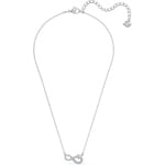Swarovski Infinity necklace, white, rhodium plated - 5520576