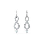 Swarovski Infinity Creoles, white, rhodium plated - 5520578