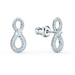 Swarovski Infinity Ohrringe, weiss, rhodiniert - 5518880