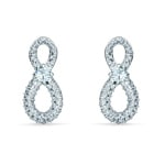 Swarovski Infinity Ohrringe, weiss, rhodiniert - 5518880