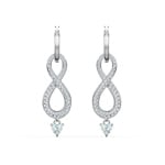 Swarovski Infinity Creoles, white, rhodium plated - 5520578