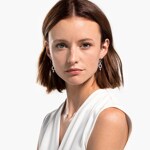 Swarovski Infinity Creoles, white, rhodium plated - 5520578