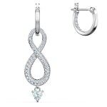Swarovski Infinity Creoles, white, rhodium plated - 5520578