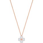 Swarovski Collier Latisha Flower, noir, métal doré rose - 5420246