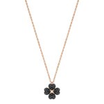 Swarovski Collier Latisha Flower, noir, métal doré rose - 5420246