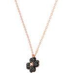 Swarovski Collier Latisha Flower, noir, métal doré rose - 5420246
