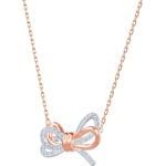 Swarovski Collier Lifelong Bow, blanc, finition mix de métal - 5440636