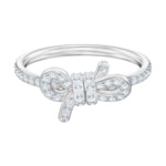 Swarovski Lifelong Bow ring, white, rhodium plated - M5474934