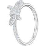 Swarovski Lifelong Bow ring, white, rhodium plated - M5474934