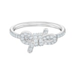 Swarovski Lifelong Bow ring, white, rhodium plated - M5474934