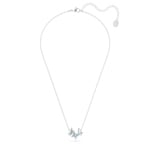 Swarovski Lilia necklace Butterfly, Blue, Rhodium plated - 5662181