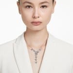 Swarovski Lilia Y-Halskette Schmetterling, Blau, Rhodiniert - 5662179