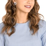 Swarovski Louison earrings, white, rhodium plated - 5419245