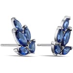 Swarovski Louison Ohrstecker, blau, rhodiniert - 5536549