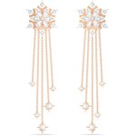 Swarovski Magic earring, white, pink gold plated - 5566674