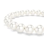 Swarovski Matrix Armband Kristallperlen Weiss rhodiniert - 5747747