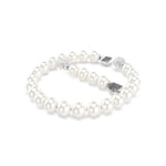 Swarovski Matrix Armband Kristallperlen Weiss rhodiniert - 5747747
