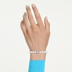 Swarovski Matrix Armband Kristallperlen Weiss rhodiniert - 5747747