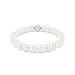 Swarovski Matrix Armband Kristallperlen Weiss rhodiniert - 5747747