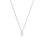 Swarovski Matrix Collier Kristallperle, Rundschliff, Weiss, Rhodiniert - 5693897