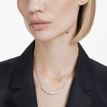 Swarovski Matrix Gradient Necklace Round White Rhodium plated - 5705396
