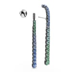 Swarovski Matrix Gradient Drop Earrings Round Multicolored Ruthenium plated - 5741390