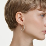 Swarovski Matrix Kreolen Rund Weiss vergoldet - 5750620