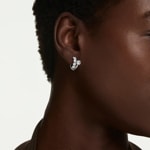 Swarovski Matrix Kreolen Weiss rhodiniert - 5753572